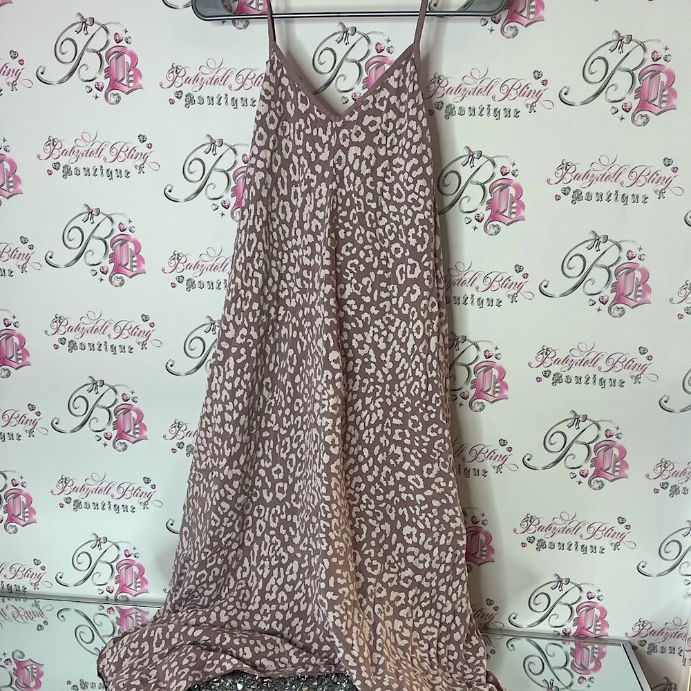 Leopard Print Slip Dress diverse Italy silk cheetah leopard animal print